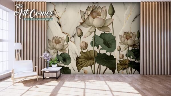 3D whites flower wallpaper