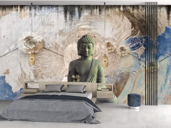 3D wallpaper lord budha wallpaper