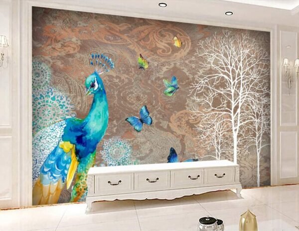 peacock wallpaper whit tree