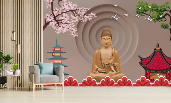 3D Lord wall wallpaper gray roud wallpaper