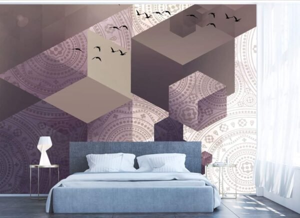 3DGeometric black& white background wallpaper