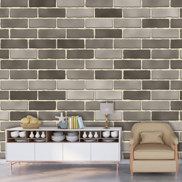 A wall of gray bricks