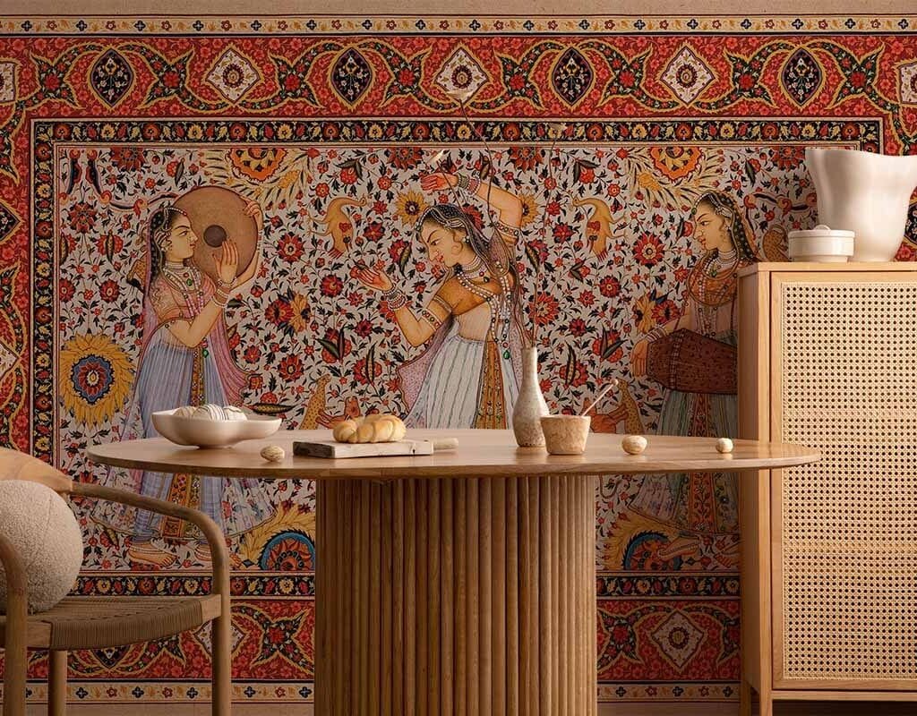 Bandhani Art Wallpaper Mural