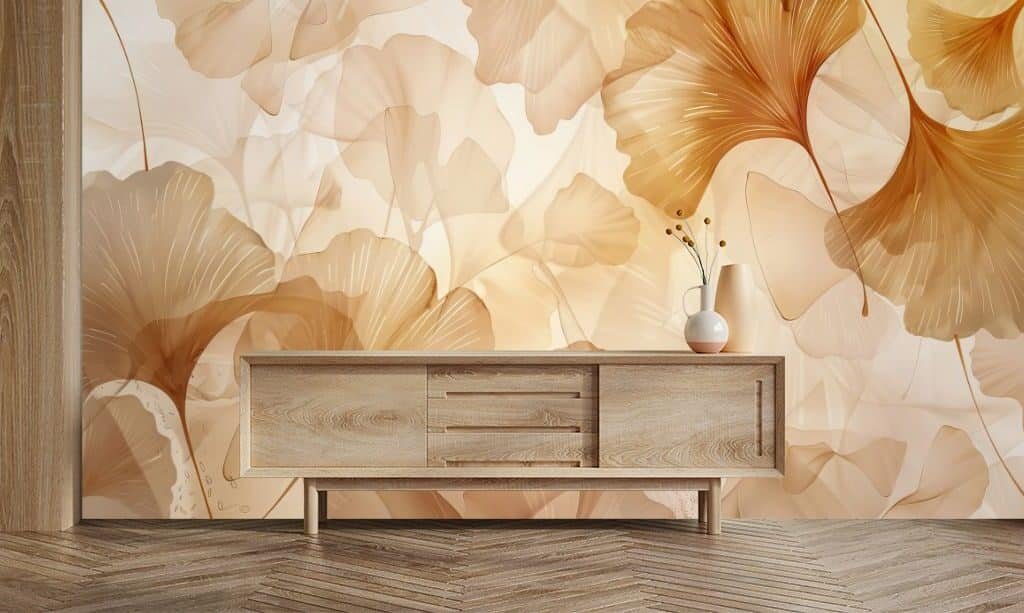 Mesmerizing Watercolor Blossom Poppies Flower Leaves Wallpaper Mural