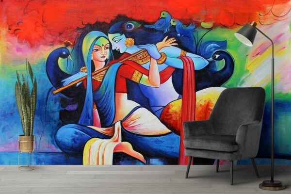 Radha Krishna Room Wallpaper