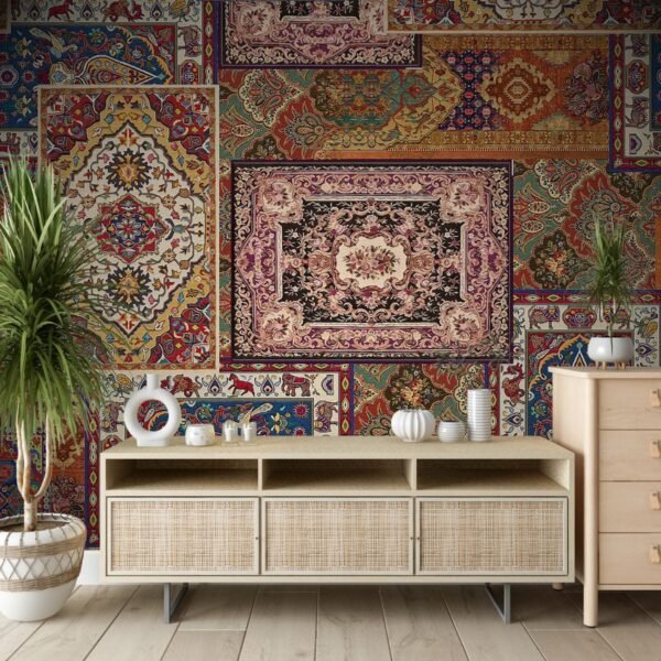 Royal Resplendence Patchwork Wall Décor Premium Texture Wallpaper