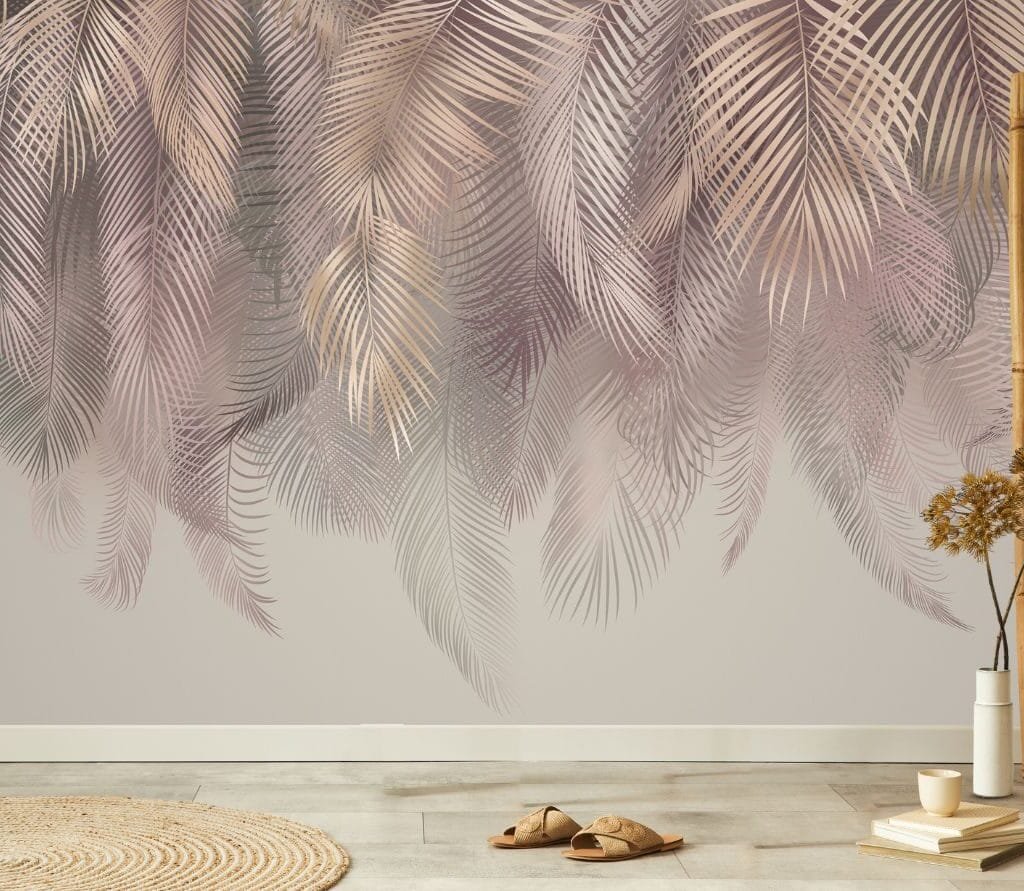 Talipatra, Palm Leaves Fresco Wallpaper for Wall