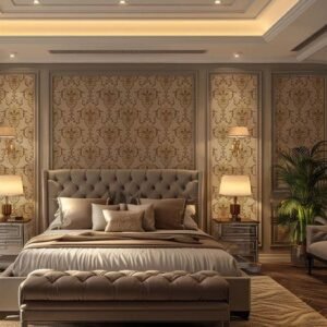 Caramel-Classic-Damask-Wallpaper-Mural-M2