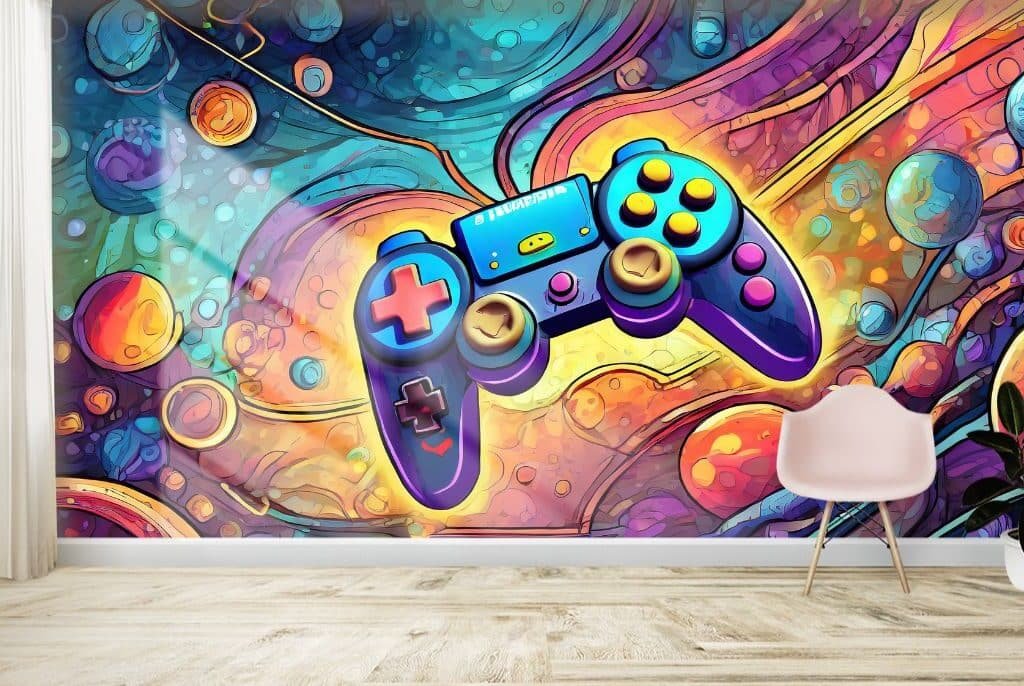 Colorful Gaming Console Wallpaper for Gamers