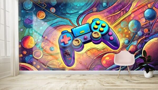 Colorful Gaming Console Wallpaper for Gamers