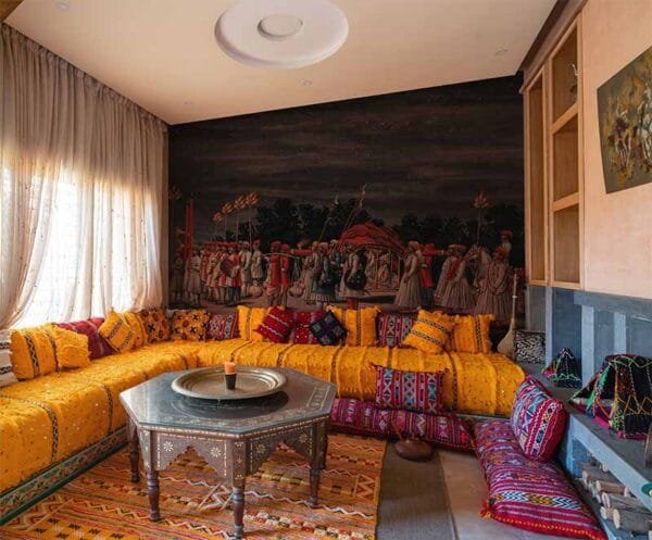 Indian Wedding Procession by Night Painting Wallpaper Mural