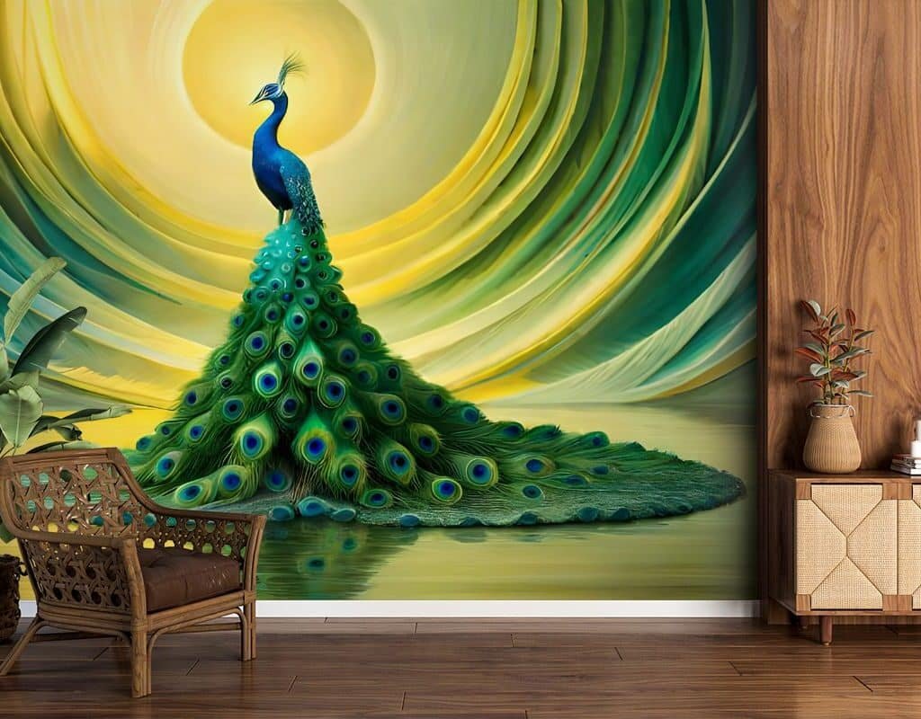 Peacock Elegance Wallpaper Mural for Wall