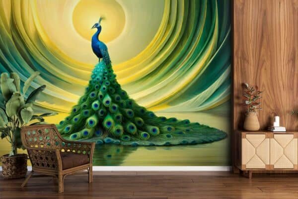 Peacock Elegance Wallpaper Mural for Wall
