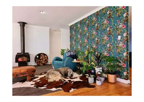 3D monkey blue Roll wallpaper