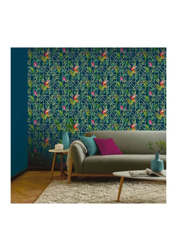 Green birds 3D wallpaper Roll