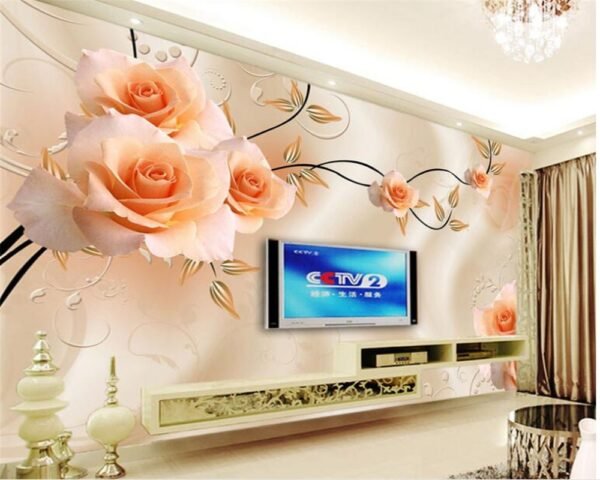 3d Mural Wallpaper Tv Backdrop 3d Walls Dream Rose wallpaper