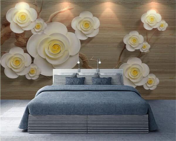 3d Wallpaper Living Room Background 3d Modern Flower Embossed Background Wall Decoration wallpaper