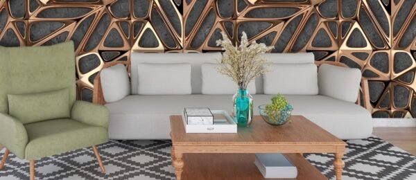 A close up of a metal surface 3D wallpaper