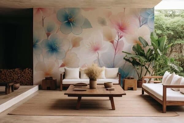 3D wallpapers flowers design mural your wall