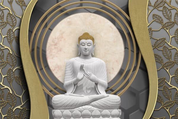 Buddha wallpaper for Living Room