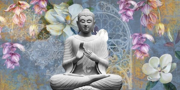 Buddha 3D wallpaper for Living Room