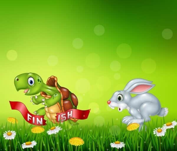 cartoon-turtle-win-race-against-bunny wallpaper