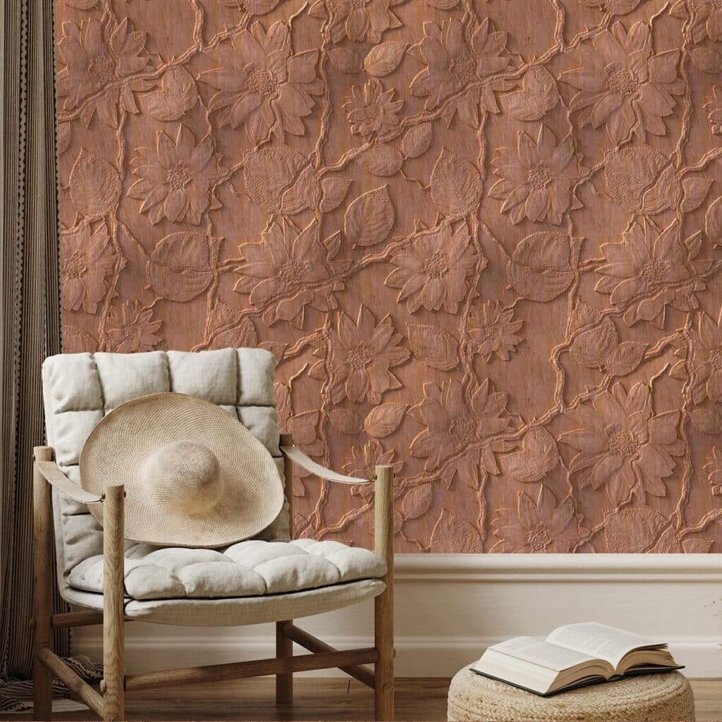 A Short Guide to Vastu-compliant Luxury 3D wallpapers for home/offec/shop/droingrooms/bad rooms/leving rooms 5 3D Effect Vintage Floral Print Wallpaper for Wall 5