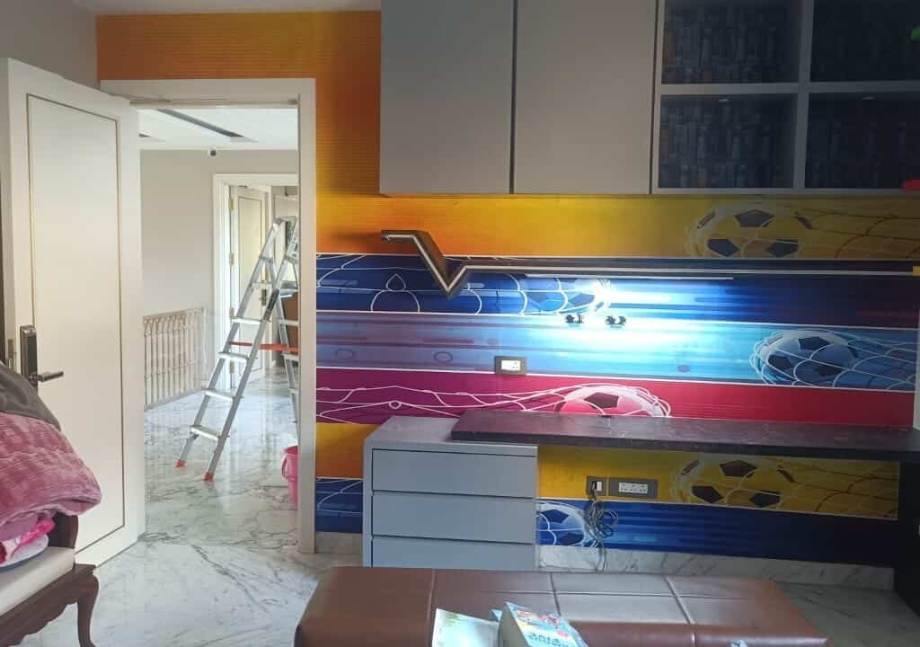 3D wallpaperv collection colored realistic soccer balls vector