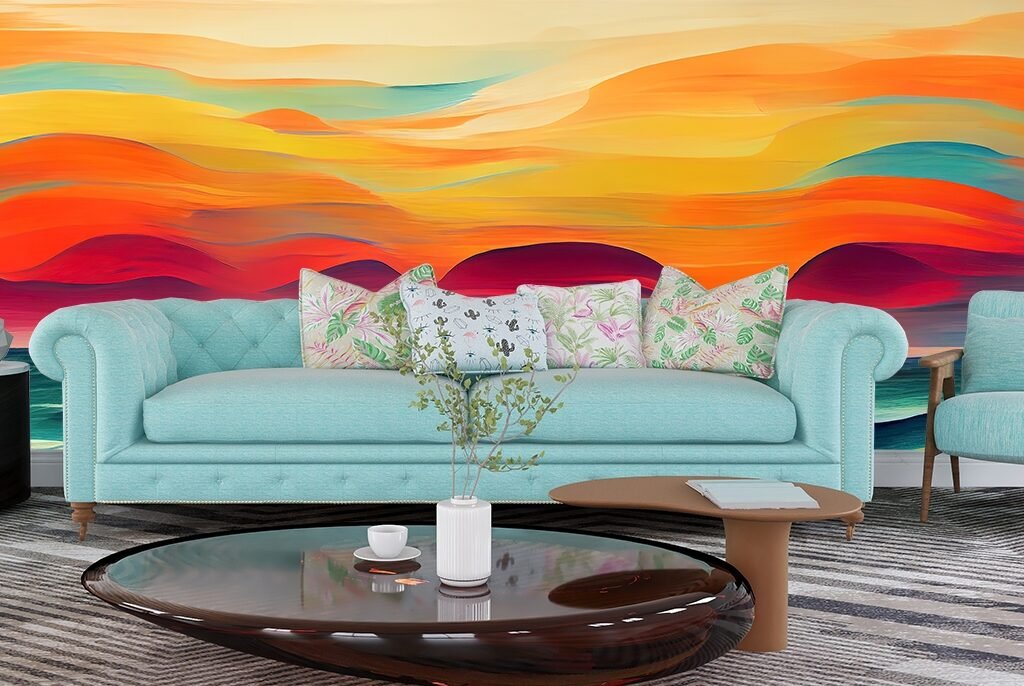 A Short Guide to Vastu-compliant Luxury 3D wallpapers for home/offec/shop/droingrooms/bad rooms/leving rooms 16 A colorful waves in the ocean wallpaper 16