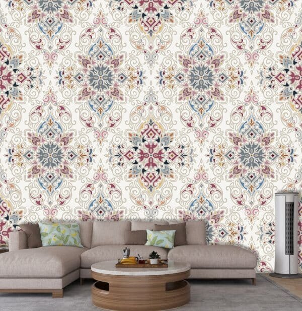 A pattern of colorful flowers wallpapers