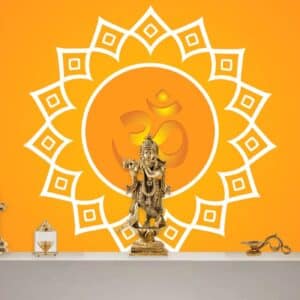 Beautiful Glowing OM Wallpaper for Pooja Room