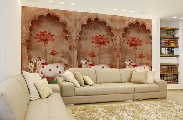 Gokul Pichwai Gatha Mural Wallpaper