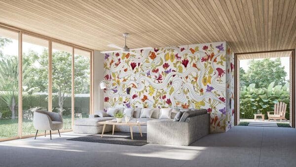 Mehak Beautiful Floral Design Mural Wallpaper