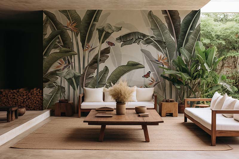 Panna Serene Palm Panna Tree Tropical Wallpaper Mural M 1