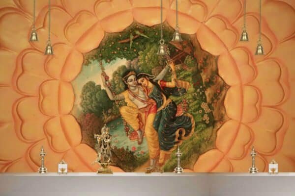 Radha Krishna Premlok Wallpaper Mural