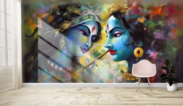 Radha Krishna Wallpaper for Wall Painting