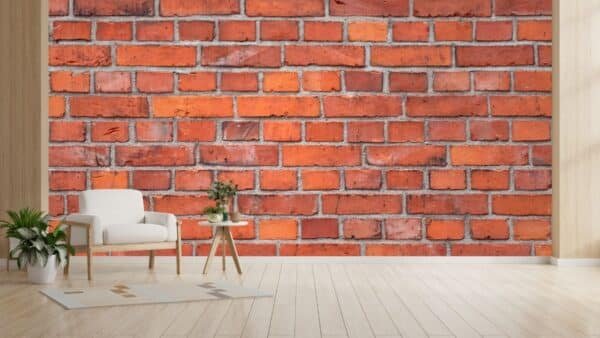 Red Brick Nostalgia Mural Wallpaper
