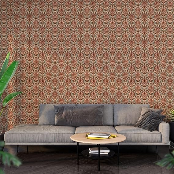 Ethnic kalamkari Art Design 3D Wallpaper Mural
