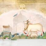 Divine Cow Elegance Wallpaper Mural