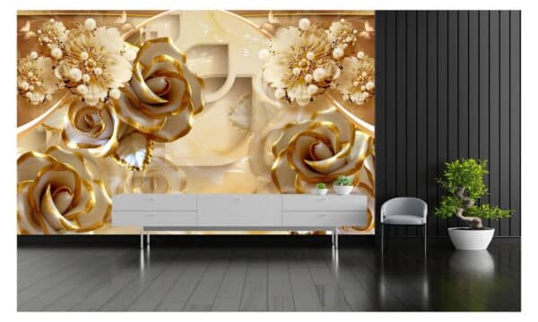 3D rose  wallpaper for wall mural your wall