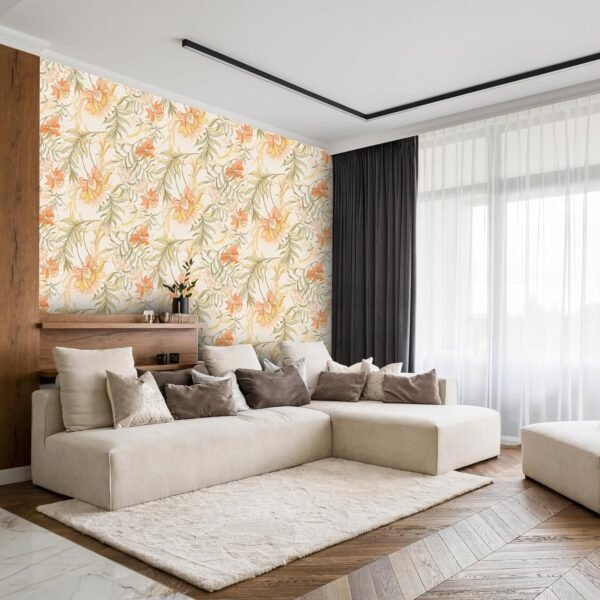 Art Nouveau Petal Dance Wallpaper Mural