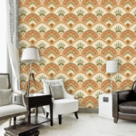 Mid Century Atomic Bloom Wallpaper Mural