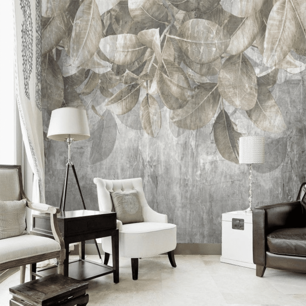 Tropcial Leaves and Plants Wallpaper Wall Mural Home Decor