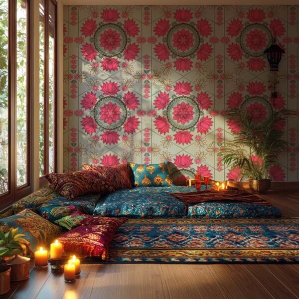 Dipalika Serene Lotus Bloom Wallpaper Mural