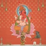 Ganpati Bappa With Mushakraj Wallpaper Mural