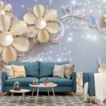 3D flowers wallpaper for wall