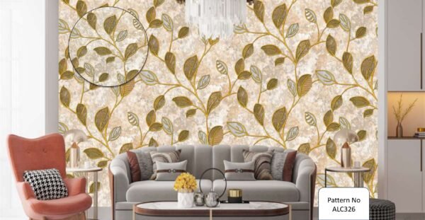 3d wallpaper with leaves