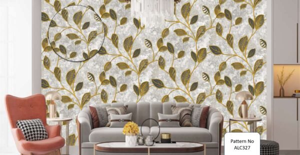 3d wallpaper with leaves