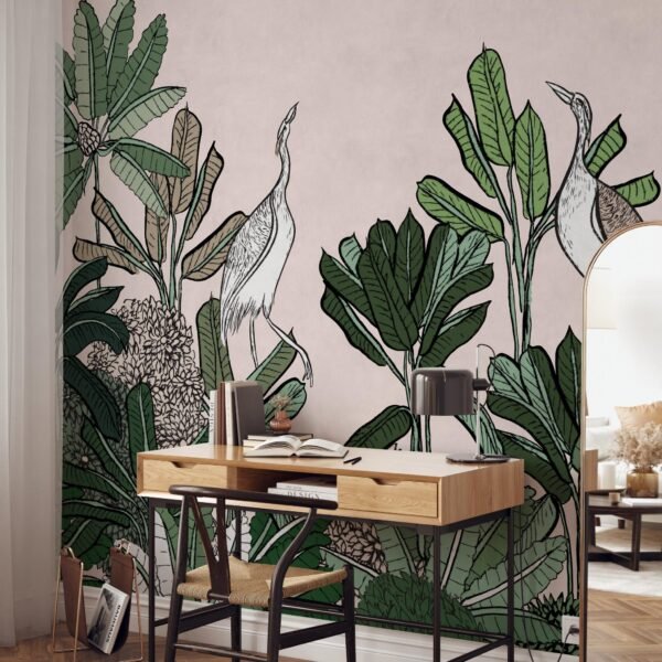 Rainforest Wallpaper for Walls with Bird