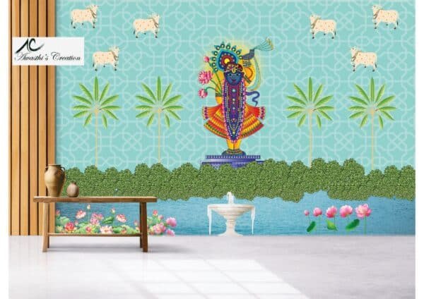 pichwai wallpaper for interior decoration